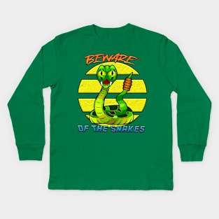 Beware of the snakes Kids Long Sleeve T-Shirt